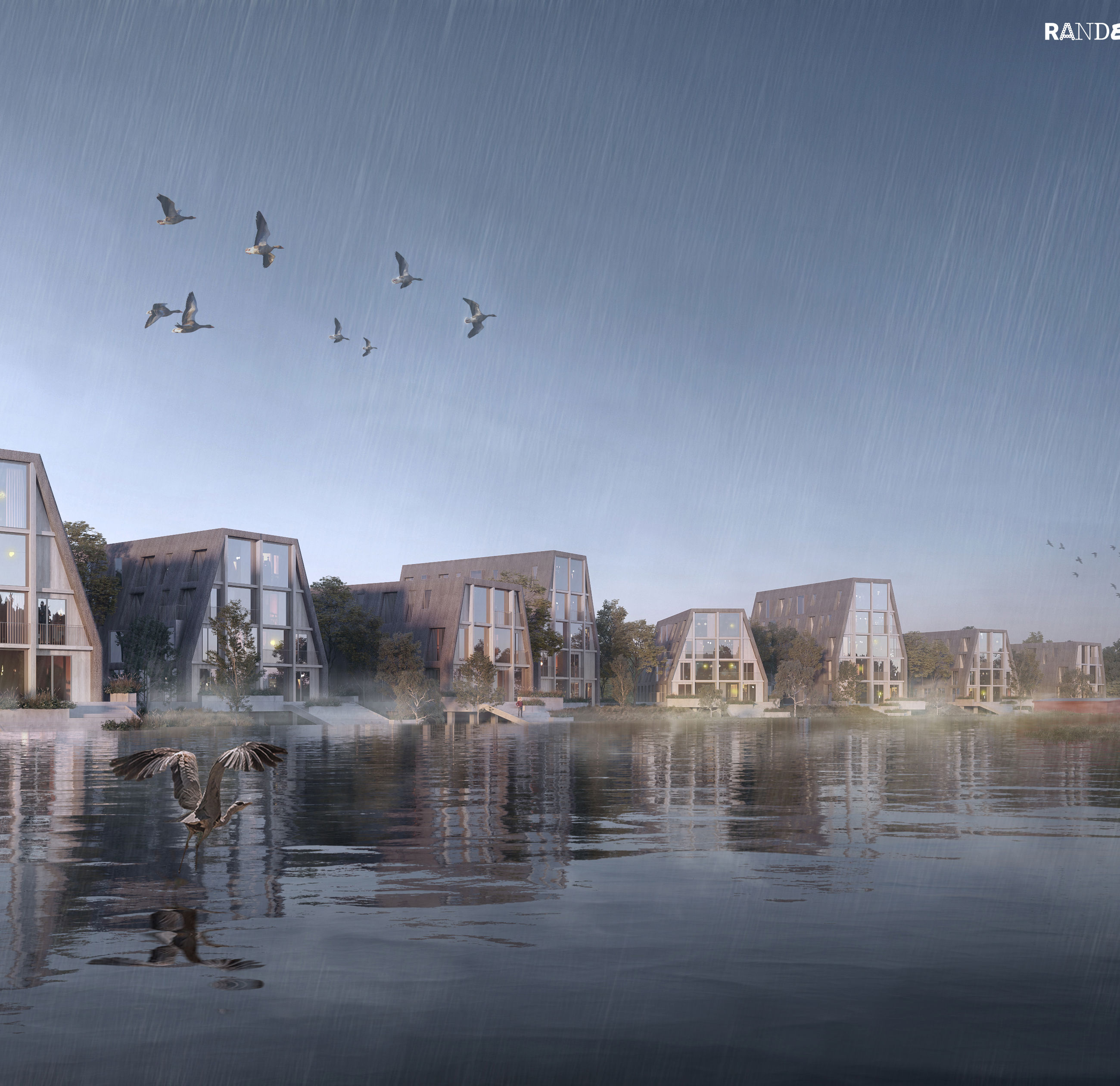 Visualisering af hvordan der vil se ud ved Brotoften ved stormflod.