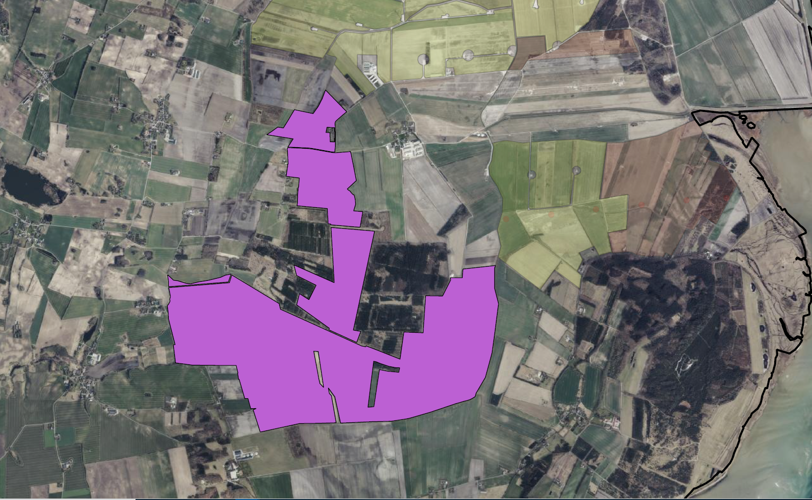 Område til solcellepark ved Dalbyneder