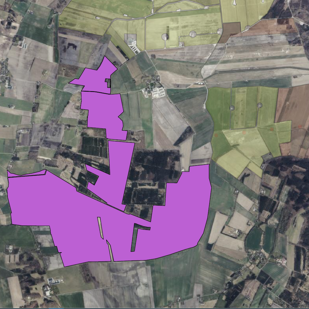 Område til solcellepark ved Dalbyneder