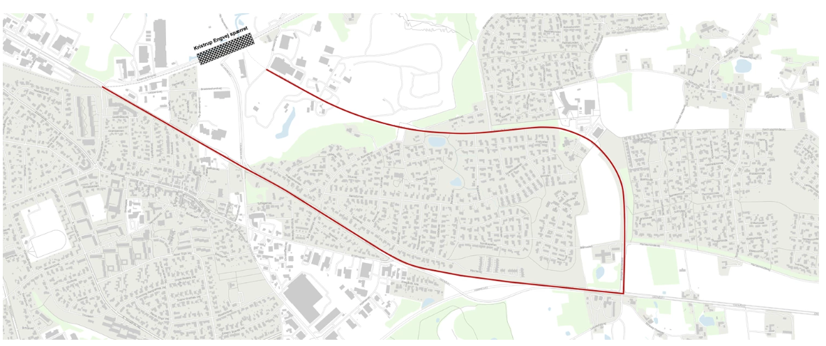 Ømkørsel vist på kort