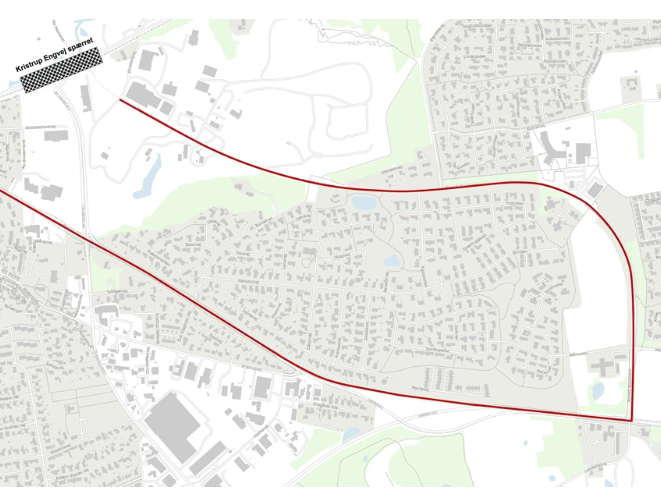 Ømkørsel vist på kort