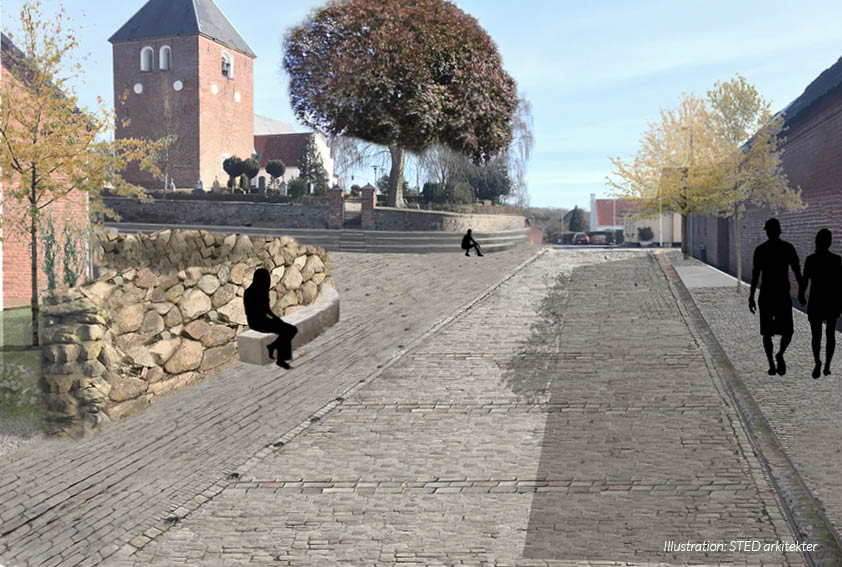 Visualisering af Aalbæk bytorv