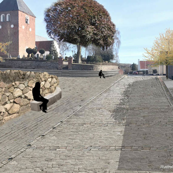 Visualisering af Aalbæk bytorv