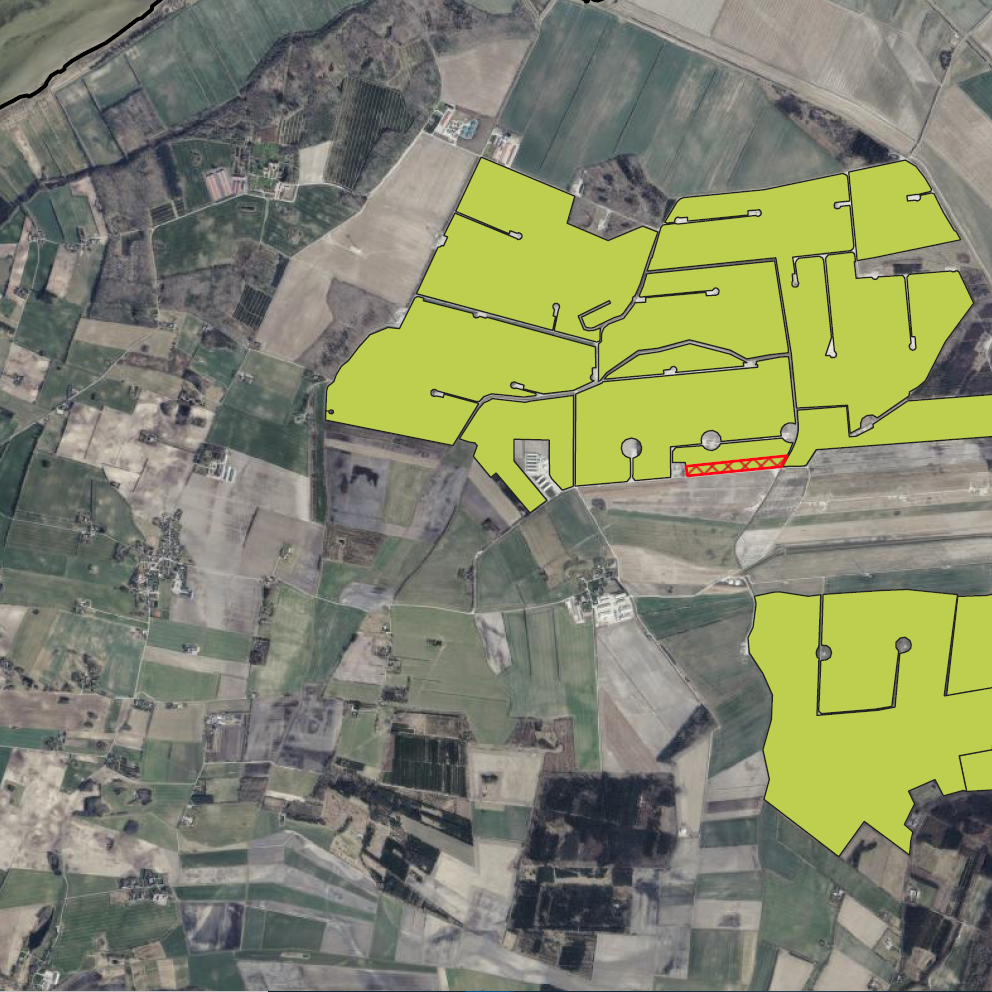Område til solcellepark ved Overgaard