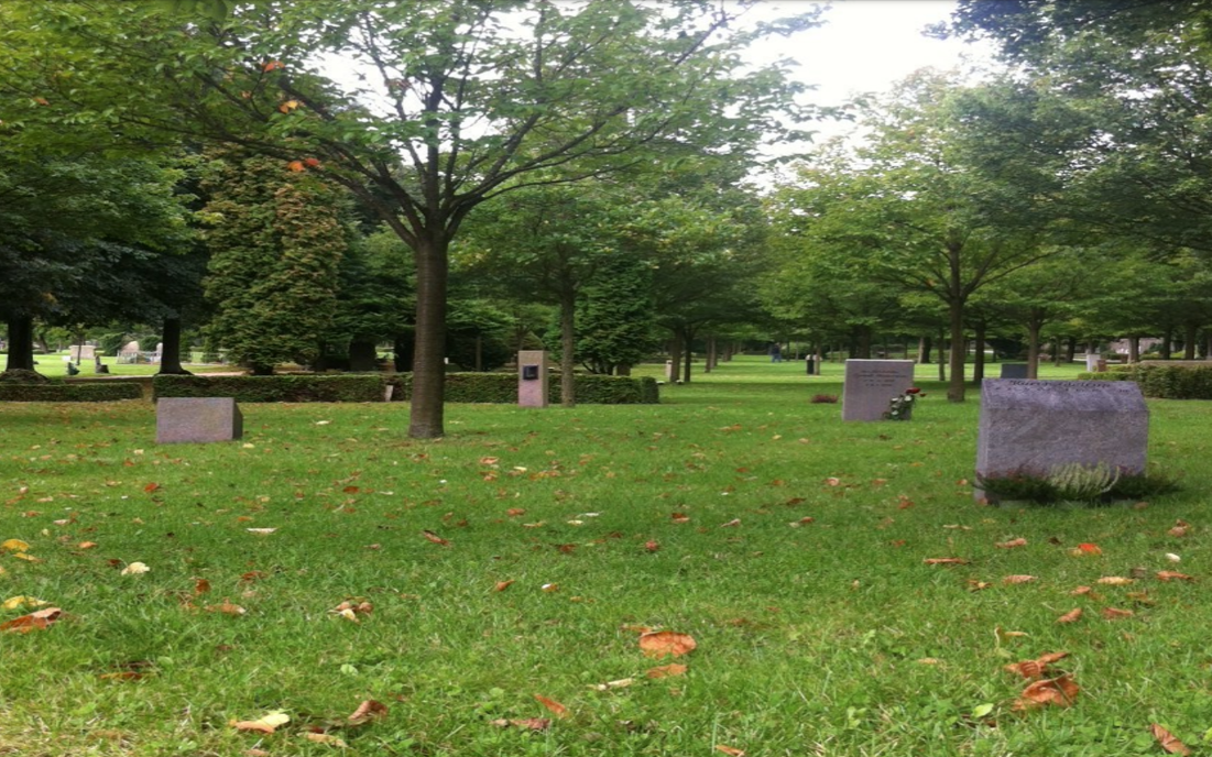 Østre Kirkegård urne- og kistegravsteder udlagt i græs