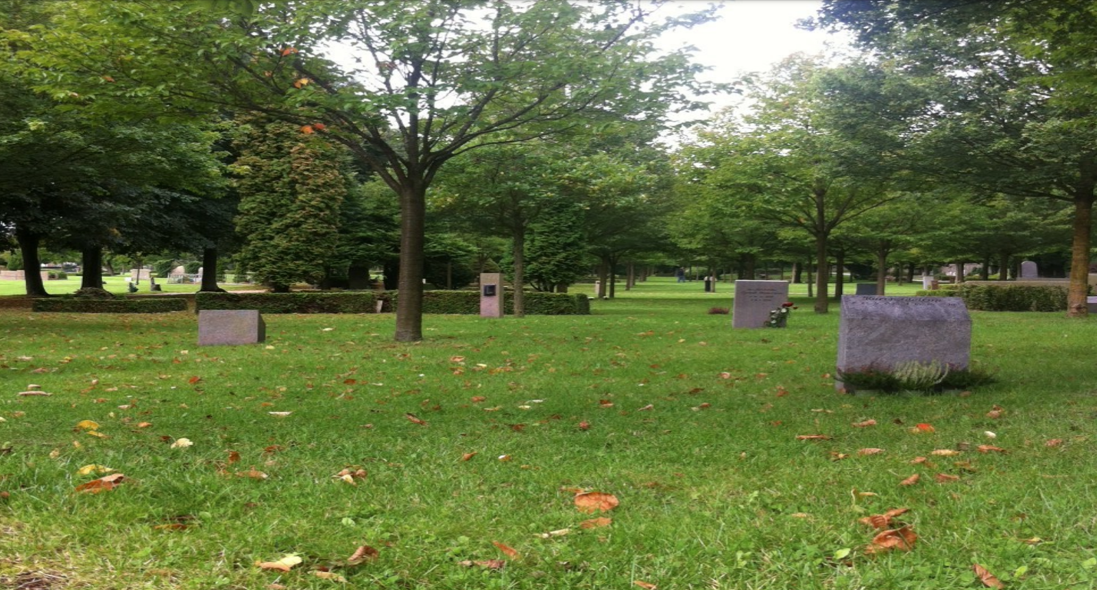 Østre Kirkegård urne- og kistegravsteder udlagt i græs